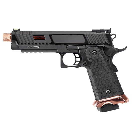 KLI Hi-Capa 5.1 Baba Yaga EXG CO2 Luftpistole Kal. 4,5 mm BB Vollmetall Blowback schwarz