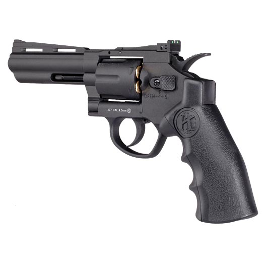 KLI HERC CO2-Revolver 4 Zoll Kal. 4,5mm Stahl-BB Vollmetall schwarz Bild 2