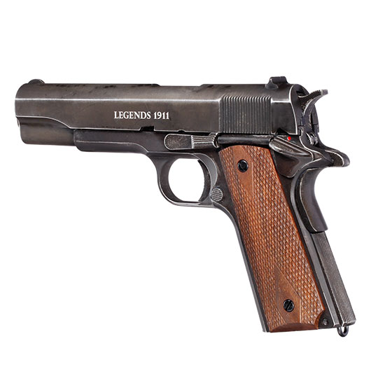 Legends 1911 Vintage CO2 Luftpistole 4,5 mm BB Blowback Antik-Finish mit Walnussholz Griffschalen Bild 2