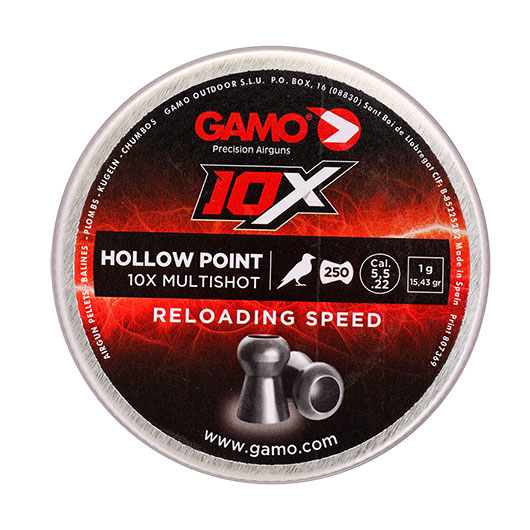 Gamo Hollow Point Diabolos 10X Multishot Kal. 5,5mm 1 Gramm 250er Dose Bild 3