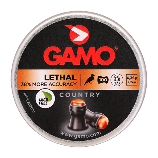 Gamo Rundkopf-Diabolos Lethal Kupferkopf bleifrei Kal. 4,5mm 0,36 Gramm 100er Dose Bild 3