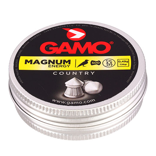 Gamo Spitzkopf Diabolos Magnum Energy geriffelt Kal. 4,5mm 0,49 Gramm 500er Dose Bild 1