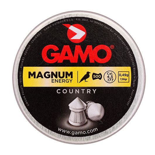 Gamo Spitzkopf Diabolos Magnum Energy geriffelt Kal. 4,5mm 0,49 Gramm 500er Dose Bild 3