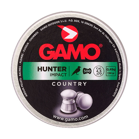 Gamo Rundkopf Diabolos Hunter Impact geriffelt Kal. 4,5mm 0,49 Gramm 500er Dose Bild 3