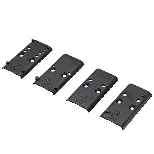 Umarex Adapterplatten 4er Set fr Glock Luftpistolen und Softairpistolen mit MOS-Standard