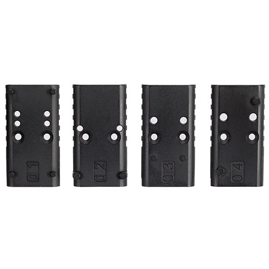 Umarex Adapterplatten 4er Set fr Glock Luftpistolen und Softairpistolen mit MOS-Standard Bild 2