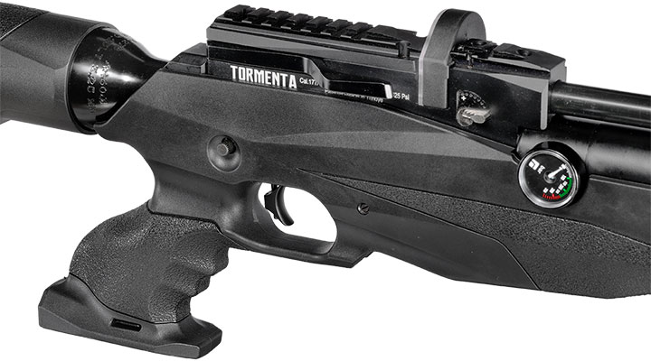 Reximex Tormenta Pressluftgewehr PCP Kal. 4,5mm Diabolo schwarz inkl. 2 x 14-Schuss Magazin und Einzelschussadapter Bild 9