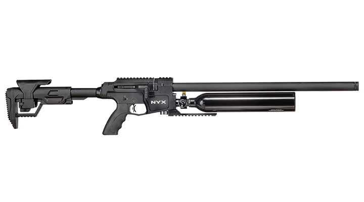 Reximex NYX Pressluftgewehr 4,5mm Diabolo schwarz inkl. 2 x 14-Schuss Magazin und Einzelschussadapter Bild 4