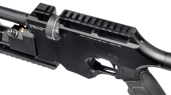 Reximex Force 2 Pressluftgewehr 4,5mm Diabolo schwarz inkl. 2 x 14-Schuss Magazin und Waffenkoffer Bild 3