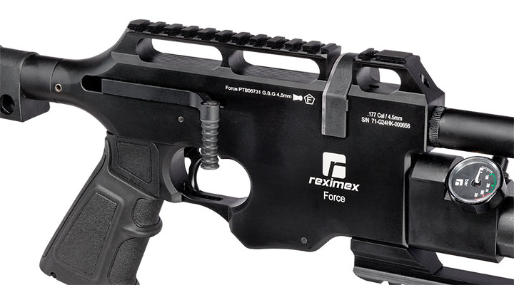 Reximex Force 2 Pressluftgewehr 4,5mm Diabolo schwarz inkl. 2 x 14-Schuss Magazin und Waffenkoffer Bild 9