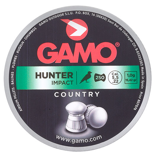 Gamo Rundkopf Diabolos Hunter Impact Kal. 5,5mm 1,0g 250er Dose Bild 3