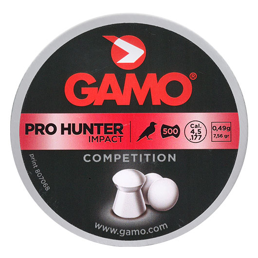 Gamo Pro Hunter Impact Rundkopf Diabolos Kal. 4,5mm 0,49g 500er Dose Bild 3