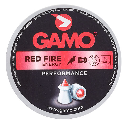 Gamo Spitzkopf Diabolos Red Fire Polymerspitze Kal. 5,5mm 1,0g 100er Dose Bild 3