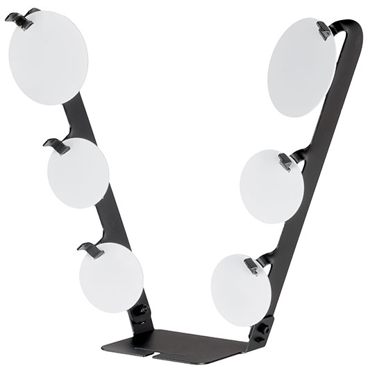 WoSport V-Shaped The Ladder Target mit 6 Zielen Metall Pendelspiel schwarz