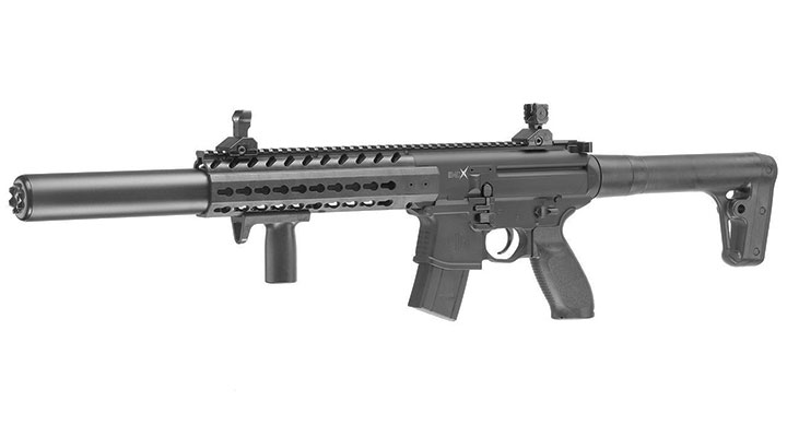 Sig Sauer MCX CO2 Luftgewehr Set 4,5 mm + 5 x 88 g CO2 Kartuschen + 3 Dosen Max Tactical Diabolos Kal. 4,5mm Bild 1