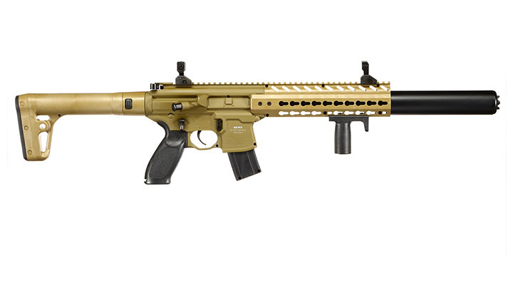 Sig Sauer MCX CO2 Luftgewehr Set 4,5 mm + 5 x 88 g CO2 Kartuschen + 3 Dosen Max Tactical Diabolos Kal. 4,5mm FDE Bild 3