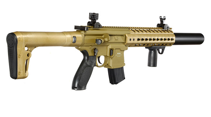 Sig Sauer MCX CO2 Luftgewehr Set 4,5 mm + 5 x 88 g CO2 Kartuschen + 3 Dosen Max Tactical Diabolos Kal. 4,5mm FDE Bild 4