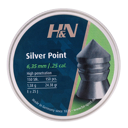 H&N Silver Point Spitzkopf-Diabolos 6,35mm 150 Stck Bild 3